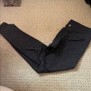 Black patterned lululemon Leggings